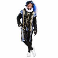 Pietenpak - Bilbao - Polyester Fluweel - Blauw-Zwart
