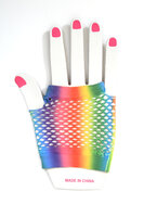 Net Handschoenen - Kort Model - Regenboog - Elastaan