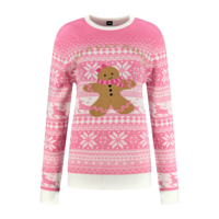 Foute Kersttrui Pink Gingerbread