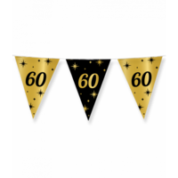 Vlaggenlijn Classy - 60 jaar - Zwart-Goud Vlaggenlijn Classy - 60 jaar - Zwart-Goud