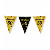 Vlaggenlijn Classy - Abraham 50 - Zwart-Goud Vlaggenlijn Classy - Abraham 50 - Zwart-Goud