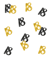 Confetti Classy - 18 jaar - Zwart-Goud - 50 Stuks