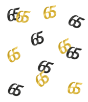Confetti Classy - 65 jaar - Zwart-Goud - 50 Stuks