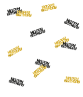 Confetti Classy - Happy Birthday - Zwart-Goud - 50 Stuks