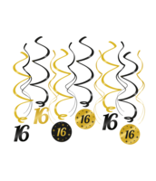 Swirls Classy - 16 jaar - Zwart-Goud Swirls Classy - 16 jaar - Zwart-Goud
