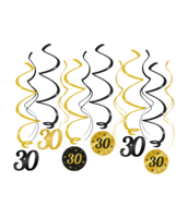 Swirls Classy - 30 jaar - Zwart-Goud