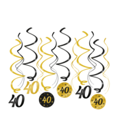 Swirls Classy - 40 jaar - Zwart-Goud