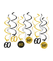 Swirls Classy - 60 jaar - Zwart-Goud