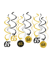 Swirls Classy - 65 jaar - Zwart-Goud