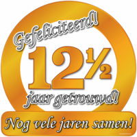 Huldeschild Getrouwd - 12,5 jaar