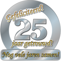 Huldeschild Getrouwd - 25 Jaar