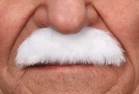 Snor Jack - Wit Imitatiebont - Zelfklevend