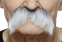 Snor Wally - Grijs Imitatiebont - Zelfklevend