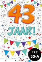 Verjaardagskaart - That Funny Age - 43 jaar - met Envelop