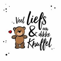 Wenskaart - Liefs Dikke Knuffel - Met Envelop