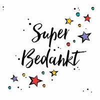 Wenskaart - Super Bedankt - Met Envelop