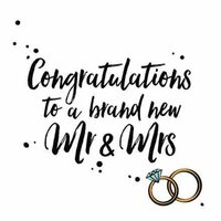 Wenskaart Huwelijk - Brand New MR & MRS - Met Envelop
