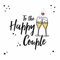 Wenskaart Huwelijk - To The Happy Couple - Met Envelop