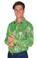 Shirt Disco Groen - Jaren 80 & 90 - Heren Shirt Disco Groen - Jaren 80 & 90 - Heren