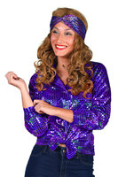 Shirt Disco Paars - Jaren 80 & 90 - Dames