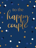 Wenskaart XL - To The Happy Couple - Met Envelop
