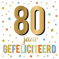 Verjaardagskaart Daisy XL - 80 jaar - met Envelop Verjaardagskaart Daisy XL - 80 jaar - met Envelop