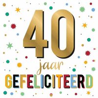 Verjaardagskaart Daisy XL - 40 jaar - met Envelop Verjaardagskaart Daisy XL - 40 jaar - met Envelop