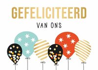 Wenskaart - Daisy - Gefeliciteerd van ons