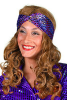 Haarband Disco Paars - Jaren 80 & 90 Haarband Disco Paars - Jaren 80 & 90