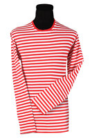 Gestreepte Shirt - Lange Mouw - Rood-Wit Gestreepte Shirt - Lange Mouw - Rood-Wit