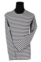 Gestreepte Shirt - Lange Mouw - Zwart-Wit Gestreepte Shirt - Lange Mouw - Zwart-Wit