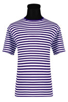 Gestreepte shirt korte mouw blauw-wit Gestreepte shirt korte mouw blauw-wit