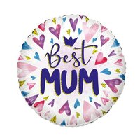 Folieballon Helium - Best Mum Moederdag - 43 cm Folieballon Helium - Best Mum Moederdag - 43 cm