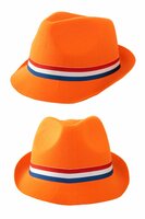 Hoed Vilt Oranje Nederland Met Band Hoed Vilt Oranje Nederland Met Band