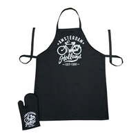 Keukenset Souvenir - Ovenhandschoenen en Schort - Holland - Zwart