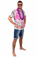 Hawaii Blouse met Print - Tropicana Beach Party - Roze - Volwassenen Hawaii Blouse met Print - Tropicana Beach Party - Roze - Volwassenen