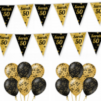 Feestpakket Classy - Sarah 50 - Zwart-Goud