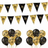 Feestpakket Classy - 75 jaar - Zwart-Goud