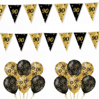 Feestpakket Classy - 90 jaar - Zwart-Goud