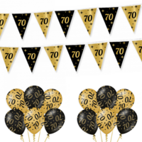 Feestpakket Classy - 70 jaar - Zwart-Goud