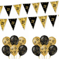 Feestpakket Classy - 21 jaar - Zwart-Goud