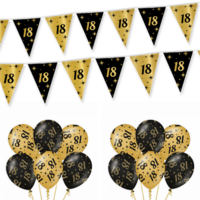 Feestpakket Classy - 18 jaar - Zwart-Goud