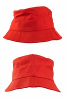 Bucket Hat Rood - Katoen - Visserhoedje - Volwassenen