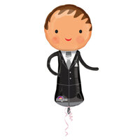 Folieballon - Huwelijk Bruidegom - 101 cm - Helium- en Luchtvulling Folieballon - Huwelijk Bruidegom - 101 cm - Helium- en Luchtvulling