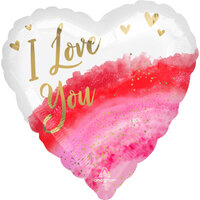 Folieballon - Liefde Watercolour Love - 45 cm - Helium- en Luchtvulling  Folieballon - Liefde Watercolour Love - 45 cm - Helium- en Luchtvulling