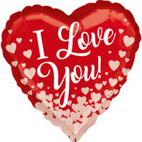 Folieballon - Liefde Rose Goud Hartjes I Love You - 45 cm - Helium- en Luchtvulling Folieballon - Liefde Rose Goud Hartjes I Love You - 45 cm - Helium- en Luchtvulling