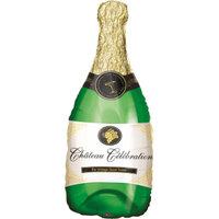 Folieballon - Champagne Fles - 91 cm - Helium- en Luchtvulling Folieballon - Champagne Fles - 91 cm - Helium- en Luchtvulling