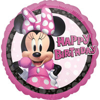 Folieballon - Happy Birthday Minnie Mouse - 45 cm - Helium- en Luchtvulling Folieballon - Happy Birthday Minnie Mouse - 45 cm - Helium- en Luchtvulling