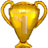 Folieballon - Gold Tropy Champion - 71 cm - Helium- en Luchtvulling Folieballon - Gold Tropy Champion - 71 cm - Helium- en Luchtvulling