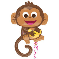 Folieballon - Happy Monkey - 91 cm - Helium- en Luchtvulling Folieballon - Happy Monkey - 91 cm - Helium- en Luchtvulling